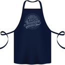 Distressed 49th Birthday Made In 1974 Cotton Apron 100% Organic Navy Blue