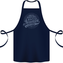 Distressed 50th Birthday Made In 1973 Cotton Apron 100% Organic Navy Blue