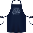 Distressed 51st Birthday Made In 1972 Cotton Apron 100% Organic Navy Blue