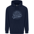 Distressed 53rd Birthday Made In 1970 Mens 80% Cotton Hoodie Navy Blue