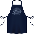 Distressed 54th Birthday Made In 1969 Cotton Apron 100% Organic Navy Blue