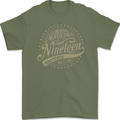 Distressed 57th Birthday Made In 1966 Mens Gildan Cotton T-Shirt Military Green