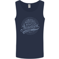 Distressed 57th Birthday Made In 1966 Mens Vest Tank Top Navy Blue