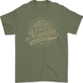 Distressed 66th Birthday Made In 1957 Mens Gildan Cotton T-Shirt Military Green