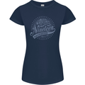 Distressed 66th Birthday Made In 1957 Womens Petite Cut T-Shirt Navy Blue