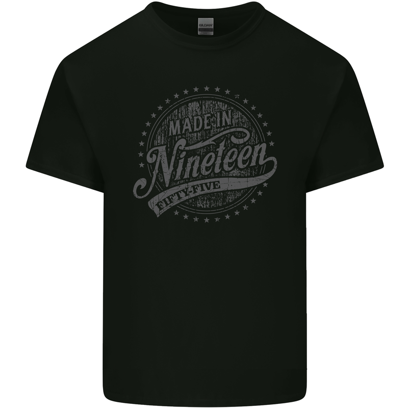 Distressed 68th Birthday Made In 1955 Mens Cotton T-Shirt Tee Top Black
