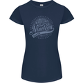 Distressed 73rd Birthday Made In 1950 Womens Petite Cut T-Shirt Navy Blue