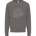 Distressed 76th Birthday Made In 1947 Mens Sweatshirt Jumper Charcoal