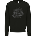 Distressed 77th Birthday Made In 1946 Mens Sweatshirt Jumper Black