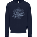 Distressed 77th Birthday Made In 1946 Mens Sweatshirt Jumper Navy Blue