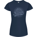 Distressed 79th Birthday Made In 1944 Womens Petite Cut T-Shirt Navy Blue