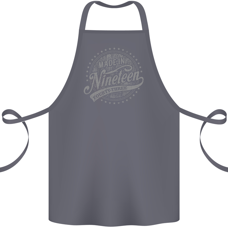 Distressed 80th Birthday Made In 1943 Cotton Apron 100% Organic Steel