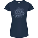 Distressed 80th Birthday Made In 1943 Womens Petite Cut T-Shirt Navy Blue