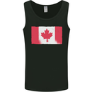 Distressed Canadian Flag Canada Mens Vest Tank Top Black