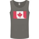 Distressed Canadian Flag Canada Mens Vest Tank Top Charcoal