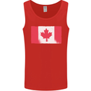Distressed Canadian Flag Canada Mens Vest Tank Top Red