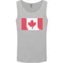 Distressed Canadian Flag Canada Mens Vest Tank Top Sports Grey
