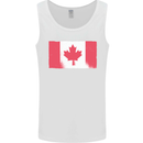 Distressed Canadian Flag Canada Mens Vest Tank Top White