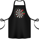 Distressed Dart Board Cotton Apron 100% Organic Black