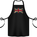 Distressed Great Britain Flag Union Jack UK Cotton Apron 100% Organic Black