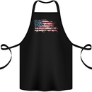 Distressed USA American Stars & Stripes Flag Cotton Apron 100% Organic Black