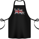 Distressed Union Jack Flag GB British Cotton Apron 100% Organic Black
