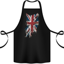 Distressed Union Jack Flag GB British UK Cotton Apron 100% Organic Black