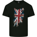 Distressed Union Jack Flag GB British UK Kids T-Shirt Childrens Black