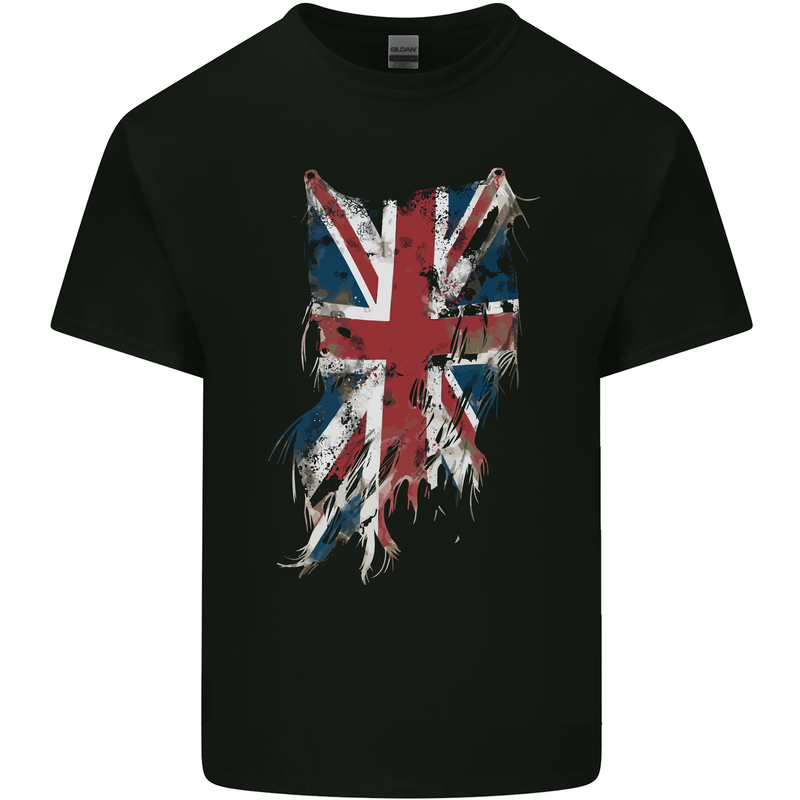 Distressed Union Jack Flag GB British UK Kids T-Shirt Childrens Black