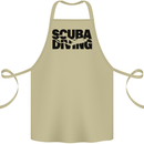 Diver Silhouette Scuba Diving Cotton Apron 100% Organic Khaki