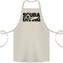 Diver Silhouette Scuba Diving Cotton Apron 100% Organic Natural