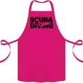 Diver Silhouette Scuba Diving Cotton Apron 100% Organic Pink