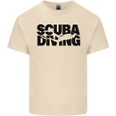 Diver Silhouette Scuba Diving Mens Cotton T-Shirt Tee Top Natural