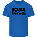 Diver Silhouette Scuba Diving Mens Cotton T-Shirt Tee Top Royal Blue