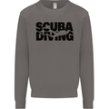 Diver Silhouette Scuba Diving Mens Sweatshirt Jumper Charcoal