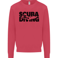 Diver Silhouette Scuba Diving Mens Sweatshirt Jumper Heliconia