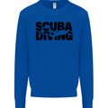 Diver Silhouette Scuba Diving Mens Sweatshirt Jumper Royal Blue