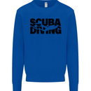 Diver Silhouette Scuba Diving Mens Sweatshirt Jumper Royal Blue