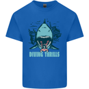 Diving Thrills Funny Scuba Diving Shark Diver Kids T-Shirt Childrens Royal Blue