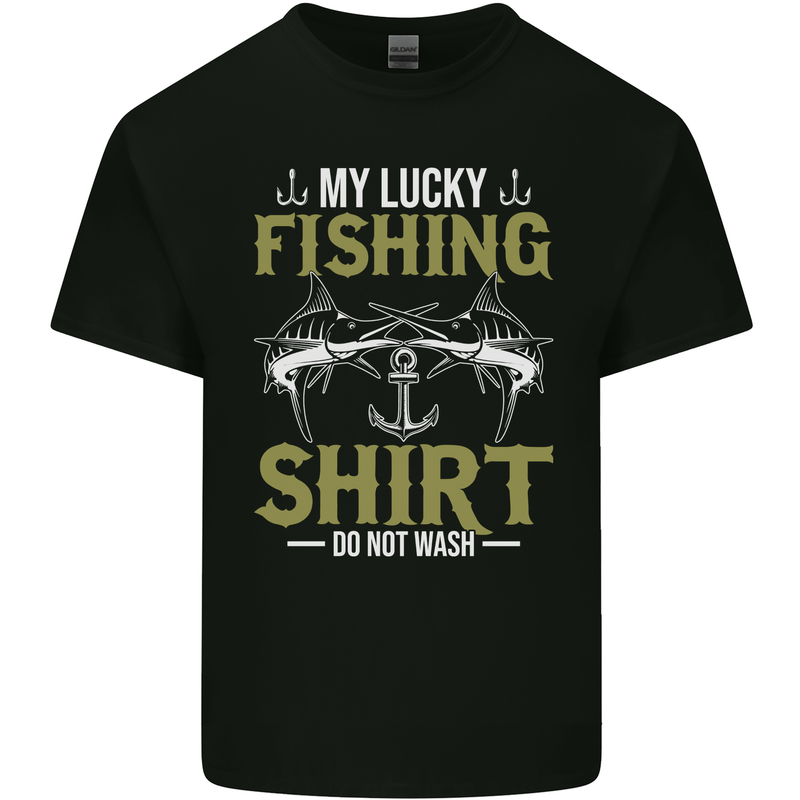 Do Not Wash My Lucky Fishing Funny Fisherman Kids T-Shirt Childrens Black