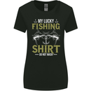 Do Not Wash My Lucky Fishing Funny Fisherman Womens Wider Cut T-Shirt Black