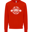 Do You Even Crit Role Play Game RPG Gym Mens Sweatshirt Jumper Bright Red