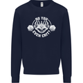 Do You Even Crit Role Play Game RPG Gym Mens Sweatshirt Jumper Navy Blue