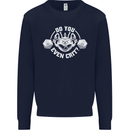 Do You Even Crit Role Play Game RPG Gym Mens Sweatshirt Jumper Navy Blue