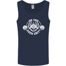 Do You Even Crit Role Play Game RPG Gym Mens Vest Tank Top Navy Blue