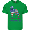 Dog Bless America USA Kids T-Shirt Childrens Irish Green