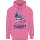 Dog Bless America USA Mens 80% Cotton Hoodie Azelea