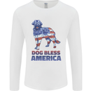 Dog Bless America USA Mens Long Sleeve T-Shirt White