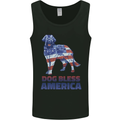 Dog Bless America USA Mens Vest Tank Top Black