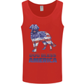 Dog Bless America USA Mens Vest Tank Top Red